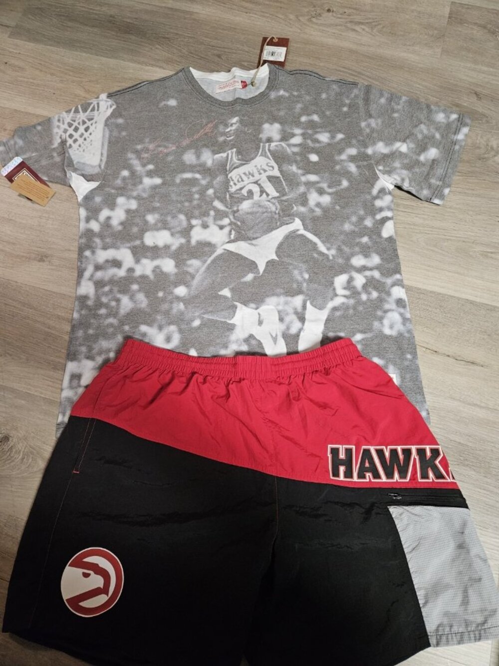 Mitchell&ness Atlanta Hawks T-shirt And Shorts Set Size XL
